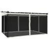  krémszínű acél pavilon hálós oldalakkal 4 x 3 m