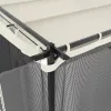  krémszínű acél pavilon hálós oldalakkal 4 x 3 m