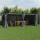  antracitszürke acél pavilon függönyökkel 6 x 3 m