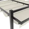  krémszínű alumínium kerti pavilon behúzható tetővel 3 x 3 m