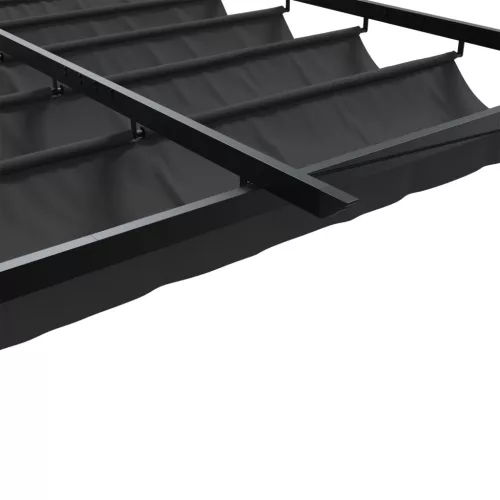 Fali Felszerelésű Pavilon Antracitszürke 3 x 3 m Acél