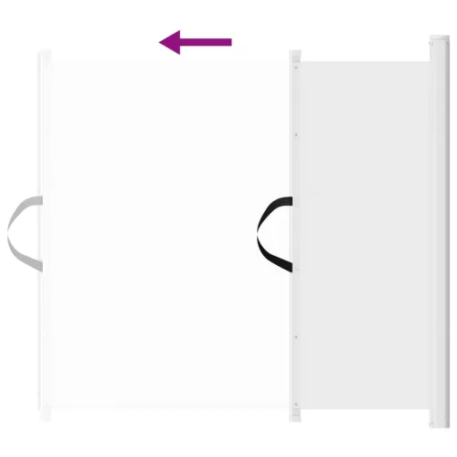  fehér behúzható kisállatkapu 117,5 x 125 cm