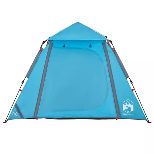  4 személyes kék kupola alakú felugró kempingsátor