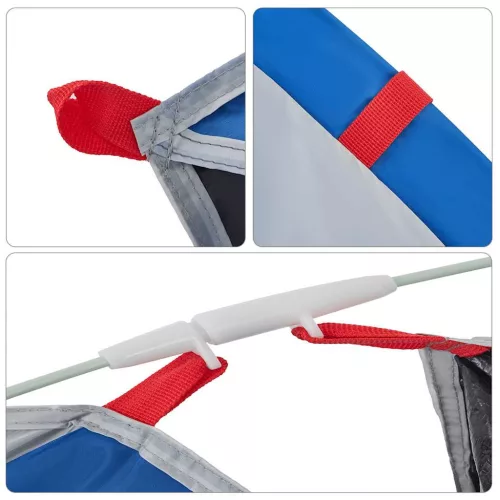  2 személyes azúrkék vízálló felugró strandsátor