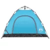  3 személyes kék felugró kempingsátor