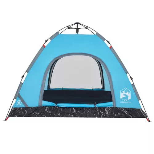  3 személyes kék felugró kempingsátor