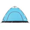  4 személyes kék felugró kempingsátor