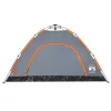  4 személyes szürke és narancs felugró kempingsátor