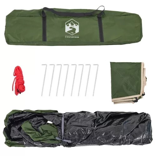  3 személyes zöld kupola alakú felugró kempingsátor