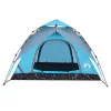  3 személyes kék kupola alakú felugró kempingsátor