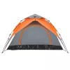  3 személyes szürke és narancs kupola alakú felugró kempingsátor