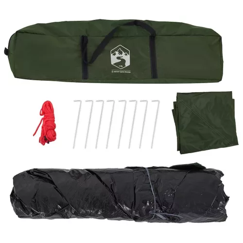  4 személyes zöld kupola alakú felugró kempingsátor