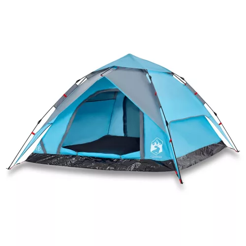  4 személyes kék kupola alakú felugró kempingsátor