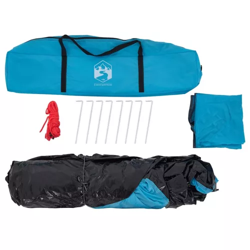  4 személyes kék kupola alakú felugró kempingsátor