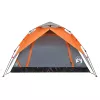 4 személyes szürke és narancs kupola alakú felugró kempingsátor