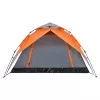  4 személyes szürke és narancs kupola alakú felugró kempingsátor