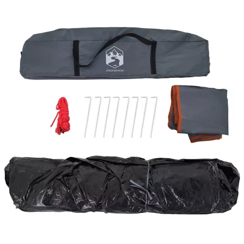  4 személyes szürke és narancs kupola alakú felugró kempingsátor