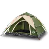  5 személyes zöld kupola alakú felugró kempingsátor