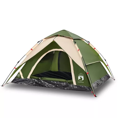  5 személyes zöld kupola alakú felugró kempingsátor