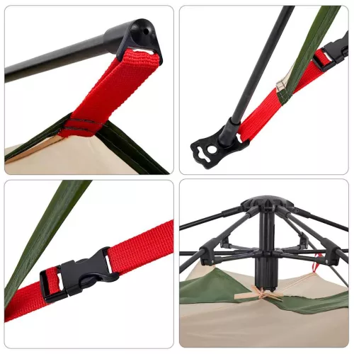  5 személyes zöld kupola alakú felugró kempingsátor