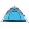  5 személyes kék kupola alakú felugró kempingsátor