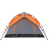  5 személyes szürke és narancs kupola alakú felugró kempingsátor