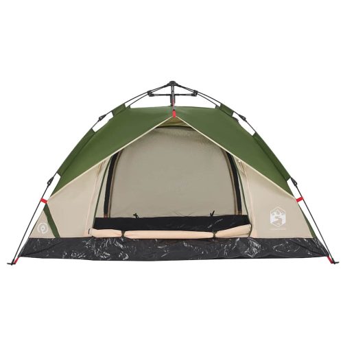  3 személyes zöld kupola alakú felugró kempingsátor