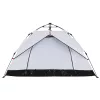  3 személyes fehér sötétítőszövet felugró kempingsátor
