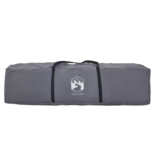  9 személyes szürke és narancs felugró családi sátor tornáccal