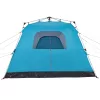  4 személyes kék gyorskioldó kabin kempingsátor