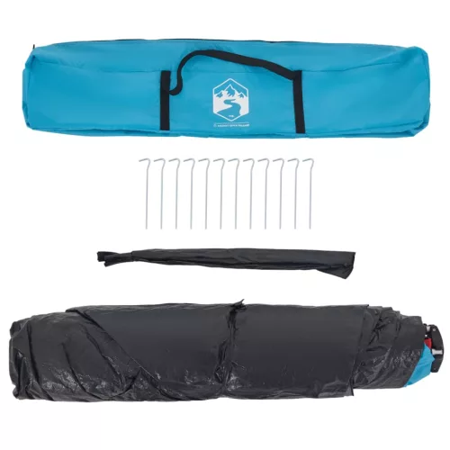  4 személyes kék gyorskioldó kabin kempingsátor