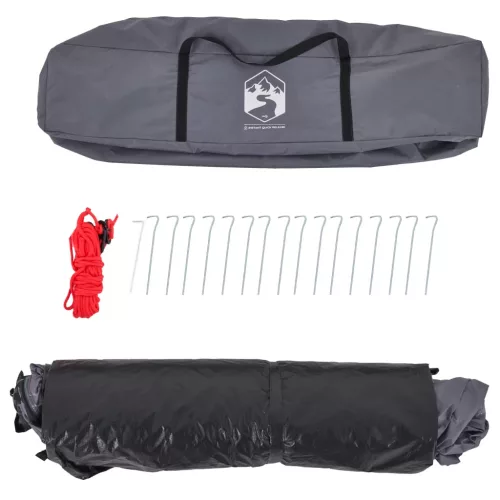  3 személyes szürke és narancs kupola alakú felugró kempingsátor