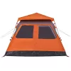  4 személyes szürke és narancs kupola alakú felugró kempingsátor