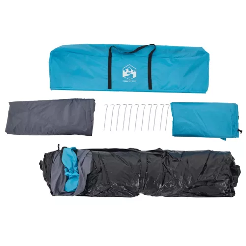  10 személyes kék kupola alakú felugró családi sátor