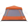  10 személyes szürke és narancs felugró családi kupolasátor
