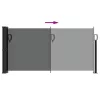 antracitszürke behúzható oldalsó napellenző 100 x 500 cm