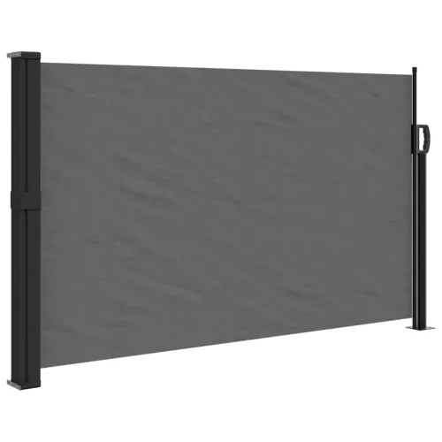  antracitszürke behúzható oldalsó napellenző 120 x 500 cm