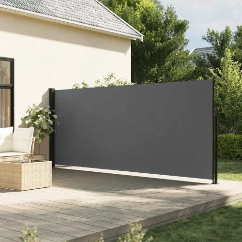  antracitszürke behúzható oldalsó napellenző 180 x 500 cm