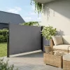  antracitszürke behúzható oldalsó napellenző 180 x 500 cm
