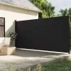  fekete behúzható oldalsó napellenző 200 x 500 cm