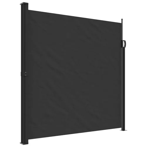  fekete behúzható oldalsó napellenző 200 x 500 cm