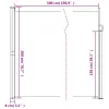  fekete behúzható oldalsó napellenző 200 x 500 cm