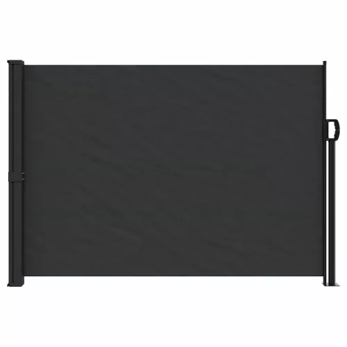  fekete behúzható oldalsó napellenző 140 x 600 cm