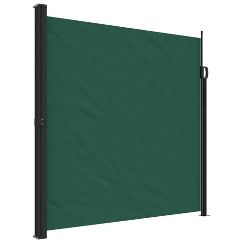  sötétzöld behúzható oldalsó napellenző 200 x 600 cm