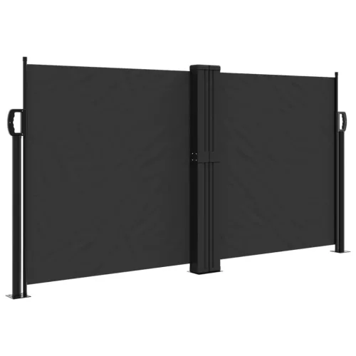  fekete behúzható oldalsó napellenző 120 x 600 cm