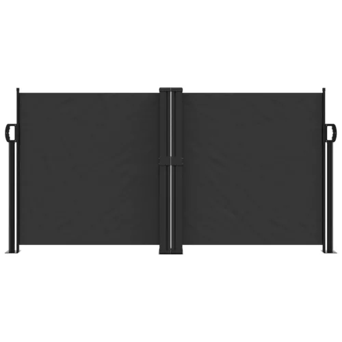  fekete behúzható oldalsó napellenző 120 x 600 cm