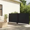  fekete behúzható oldalsó napellenző 100 x 1000 cm