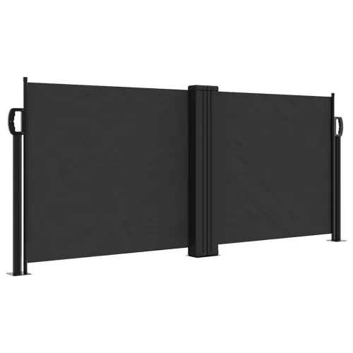  fekete behúzható oldalsó napellenző 100 x 1000 cm