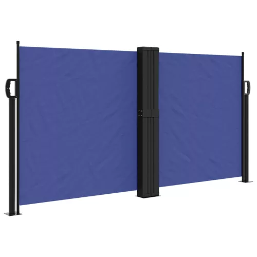  kék behúzható oldalsó napellenző 120 x 1000 cm