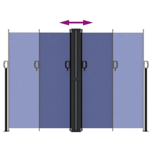  kék behúzható oldalsó napellenző 180 x 1000 cm